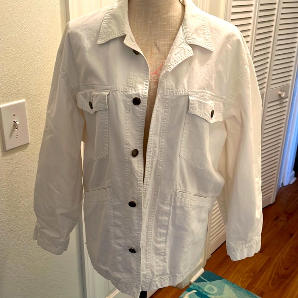 Silver Fern 100% cotton white jacket